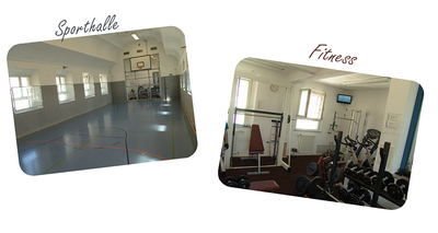 Sporthalle und Fitnessbereich Sporthalle und Fitnessbereich