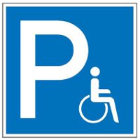 Hinweisschild Behindertenparkplatz